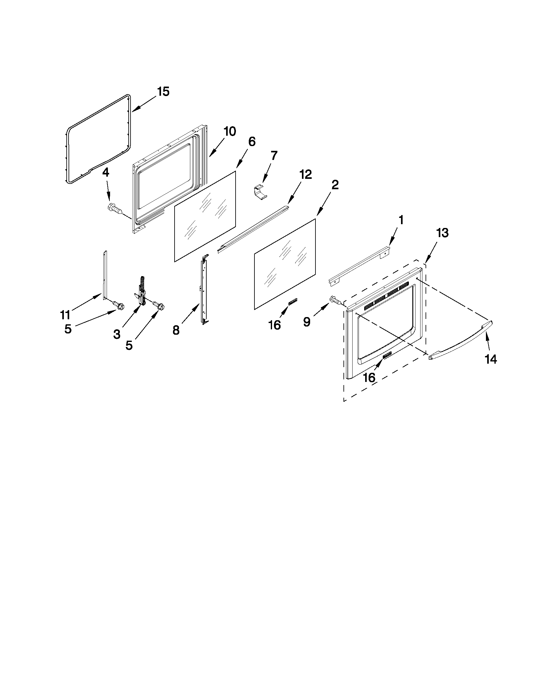 KitchenAid KERS306BSS0 door parts diagram