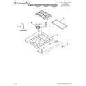 KitchenAid KGRS303BSS0 cooktop parts diagram