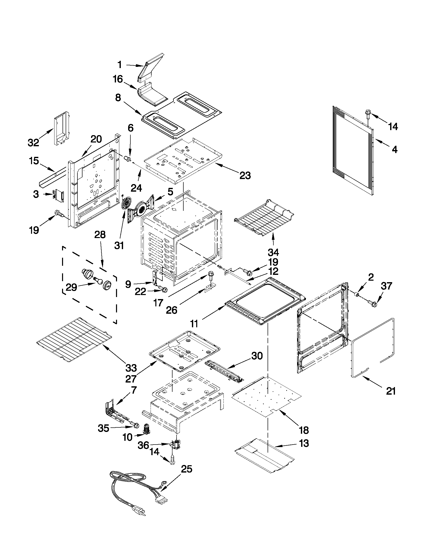 KitchenAid KGRS303BBL0 chassis parts diagram