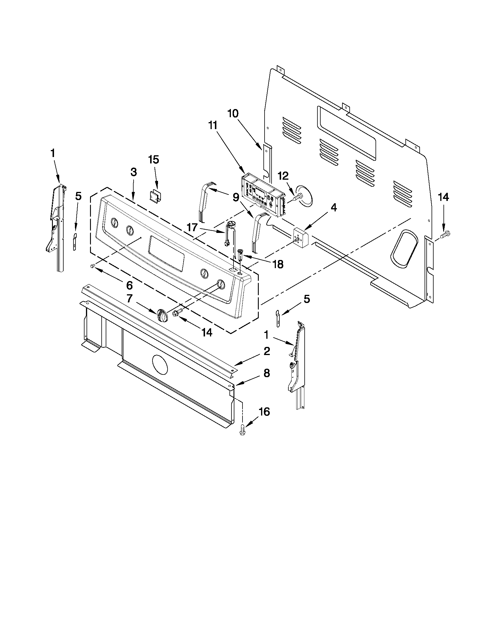 Maytag YMER7651WW0 control panel parts diagram
