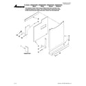 Amana ADB2500AWQ2 door and panel parts diagram