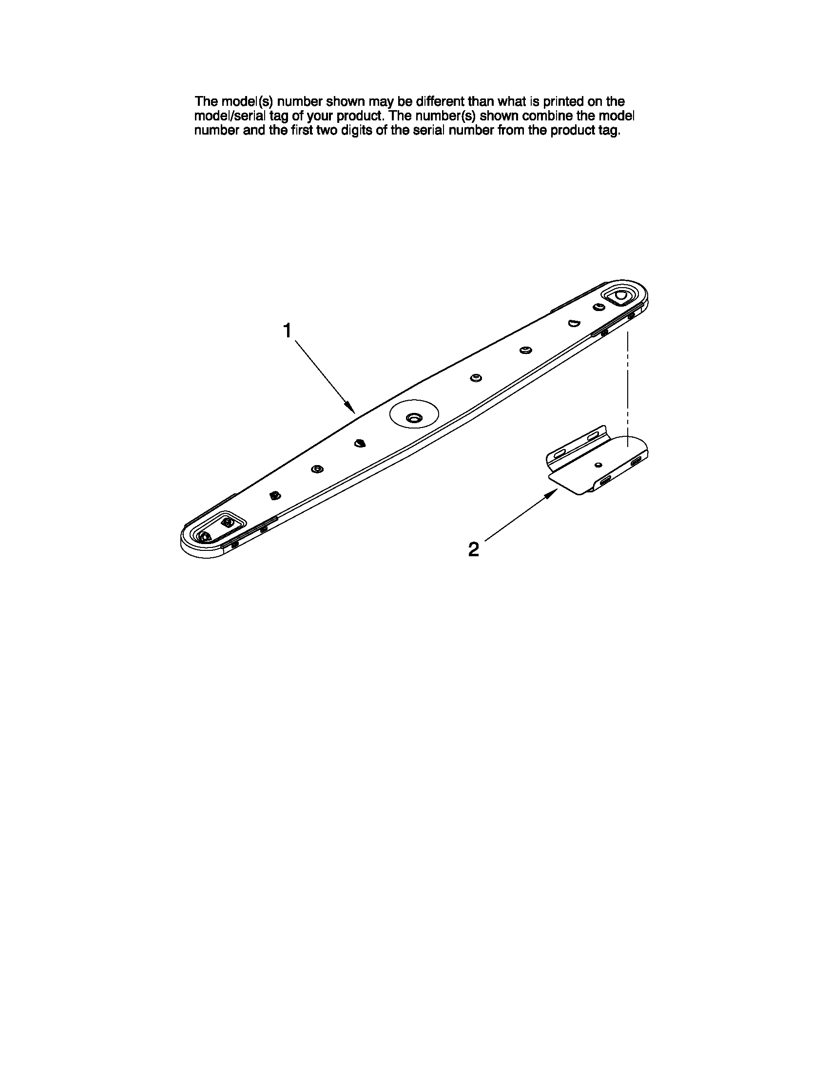 Amana ADB2500AWB2 lower washarm parts diagram