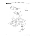 Jenn-Air JGC8536BDS11 cooktop, burner and grate parts diagram