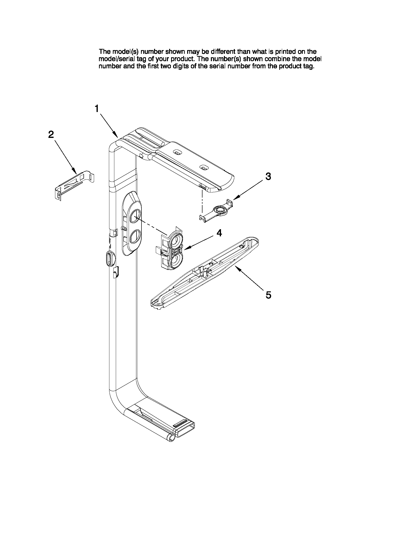 Amana ADB2500AWQ3 upper wash and rinse parts diagram