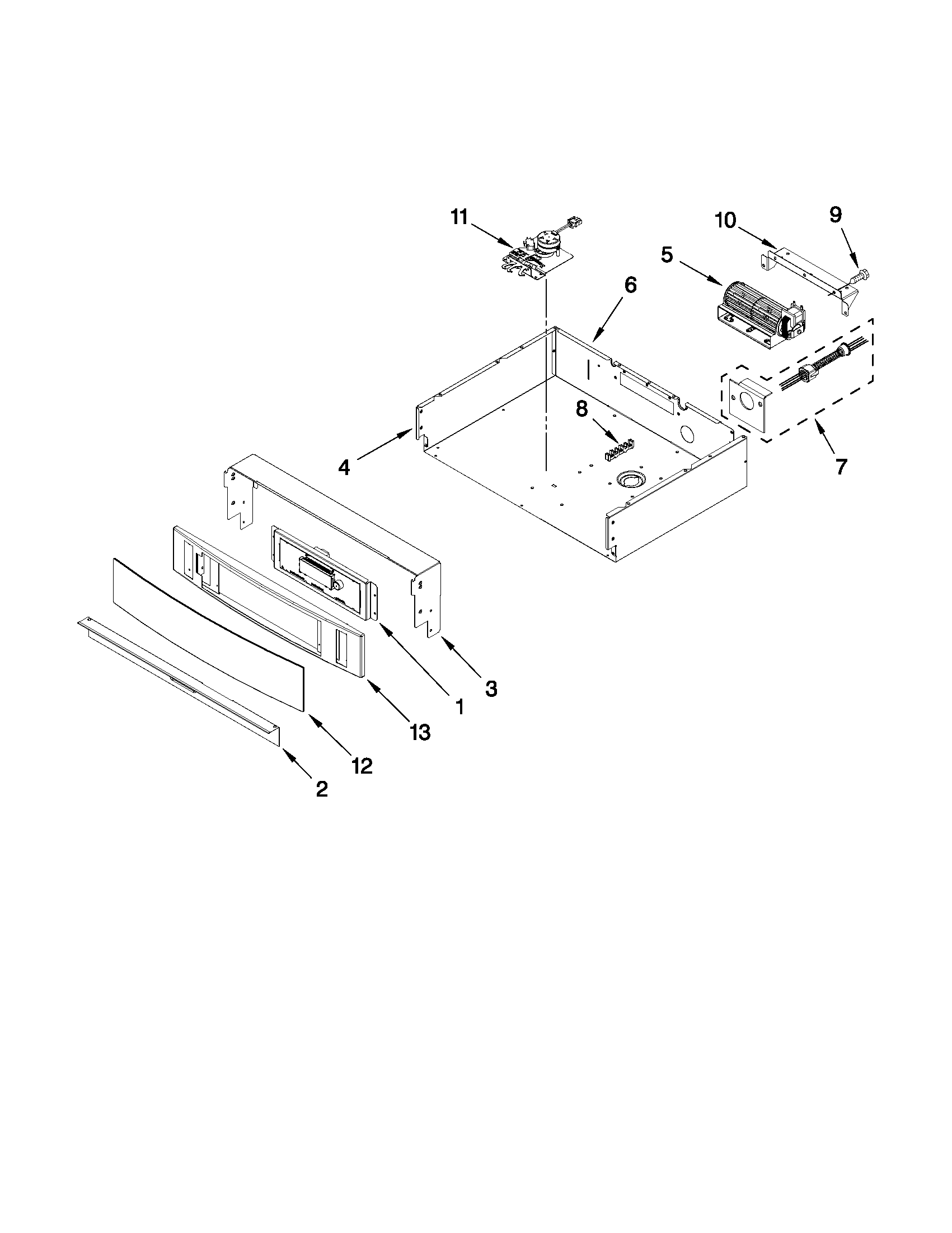 Jenn-Air JJW9530DDB30 control panel parts diagram