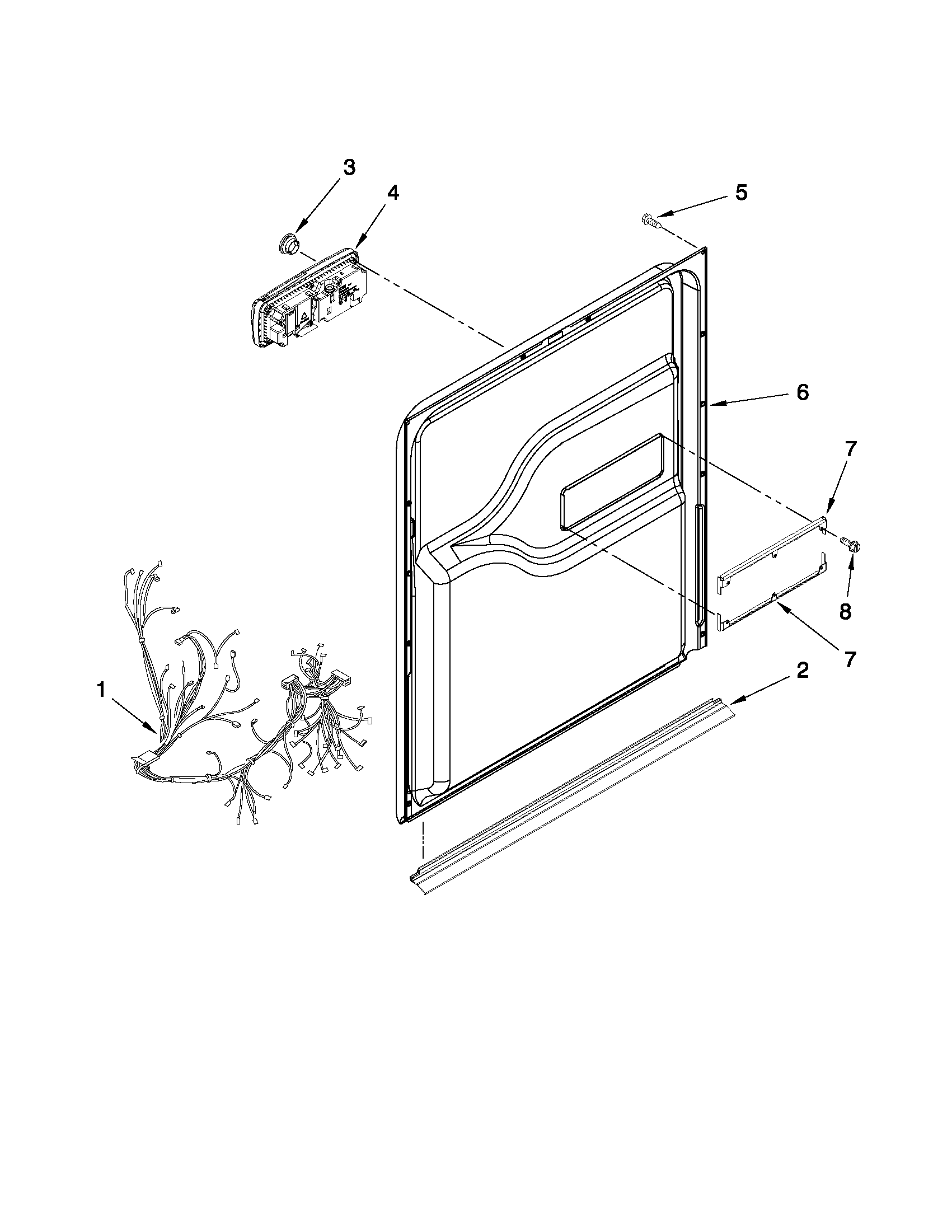 Maytag MDB7851AWB2 inner door parts diagram