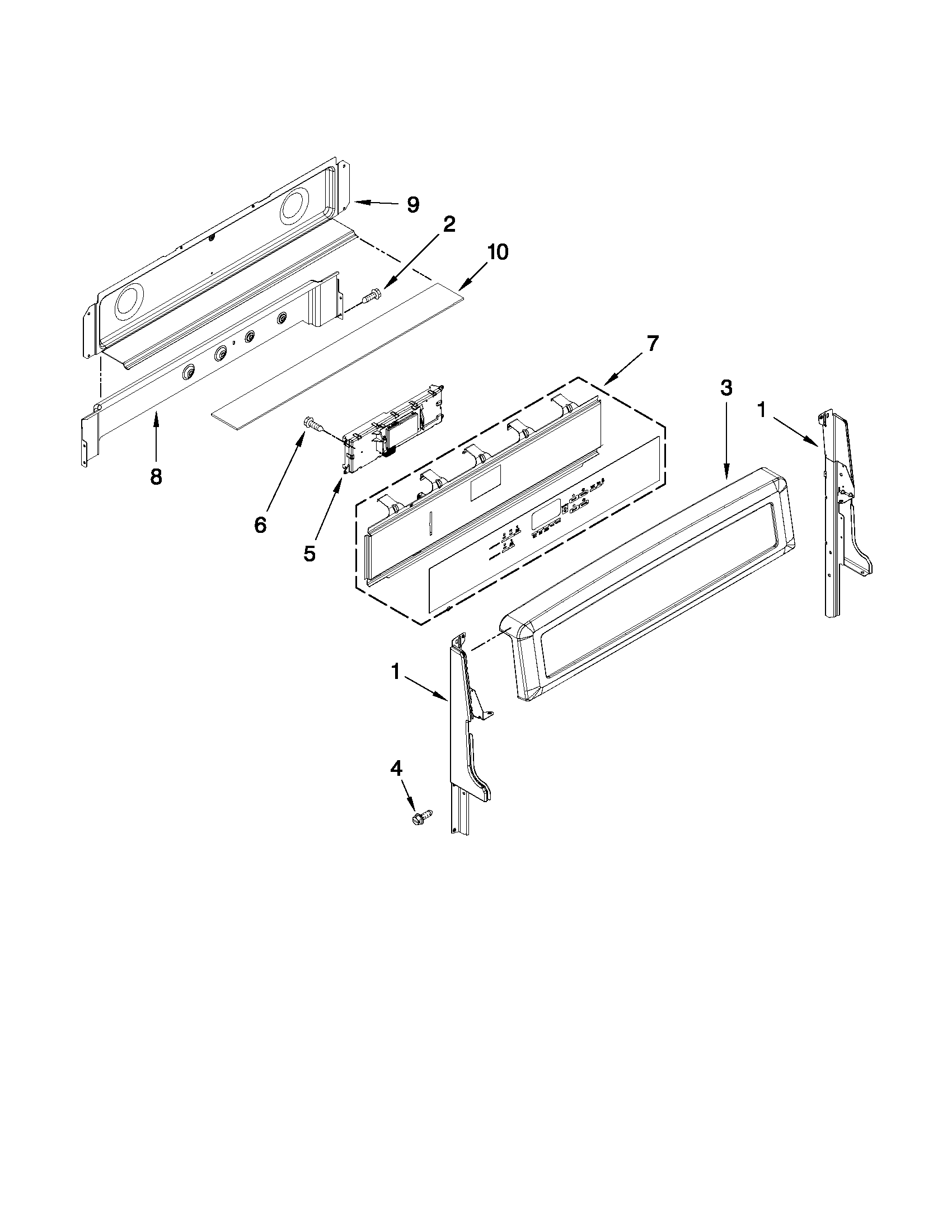 Maytag MGT8775XS00 control panel parts diagram
