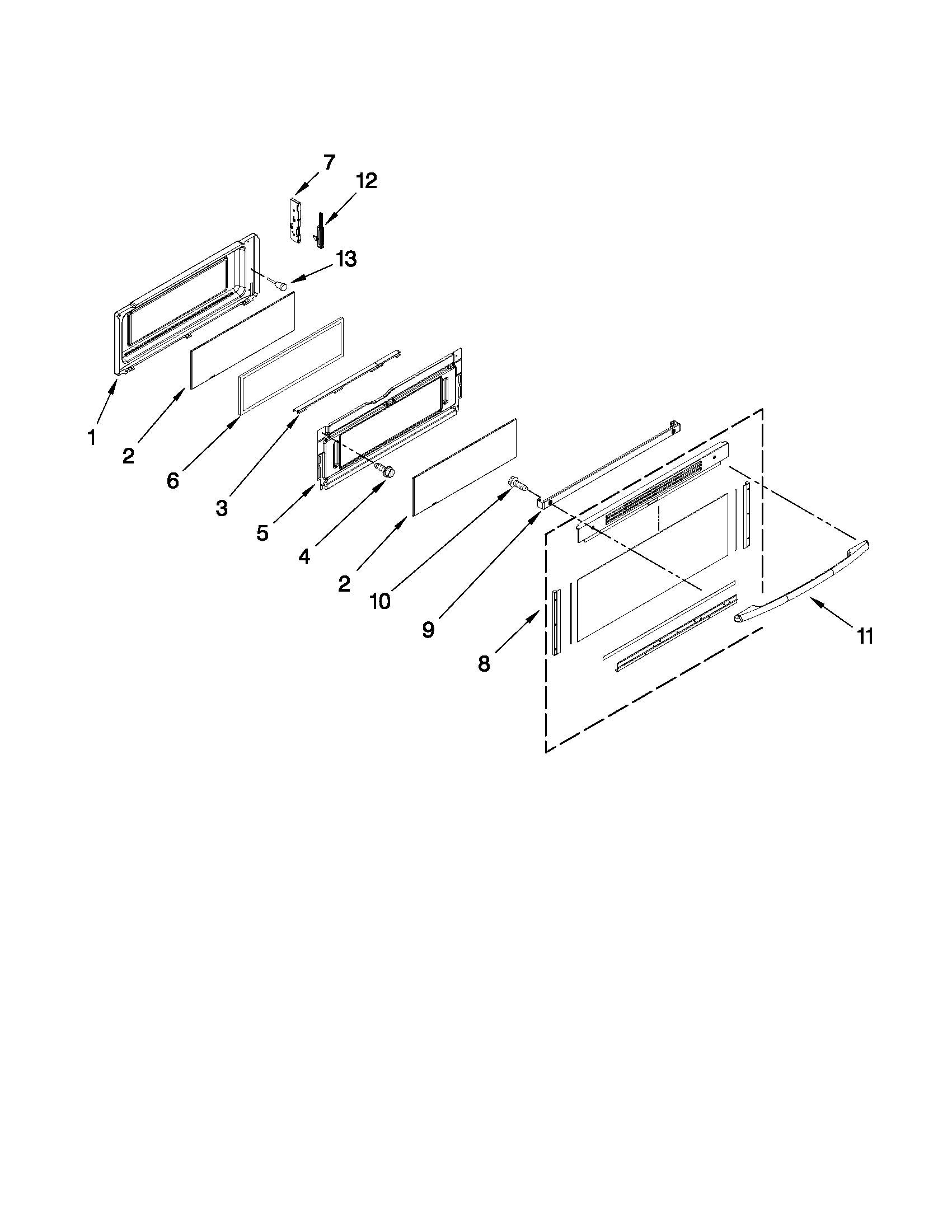 Maytag MGT8775XS00 upper door parts diagram