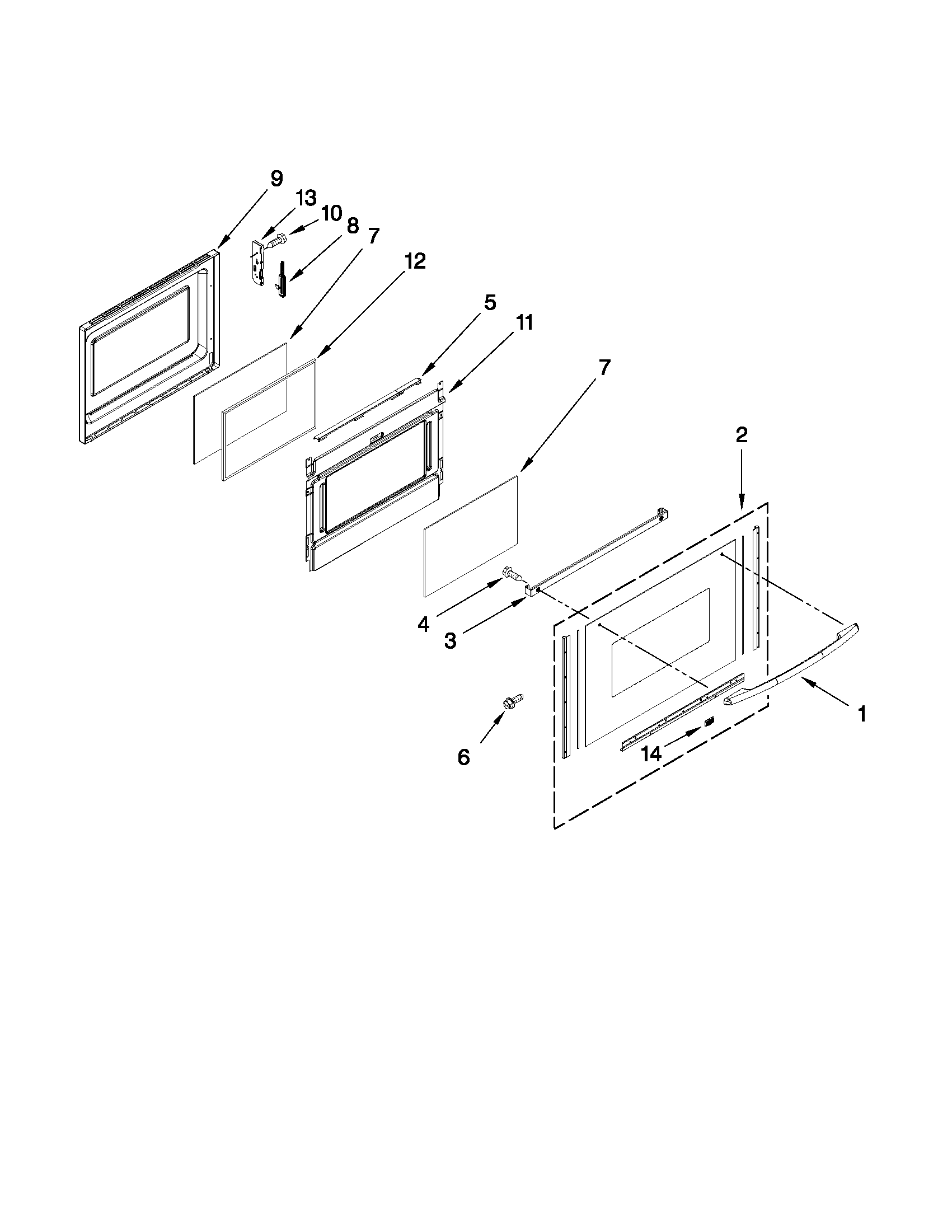 Maytag MGT8775XS00 lower door parts diagram