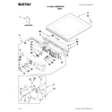 Maytag MEDE500VW2 top and console parts diagram