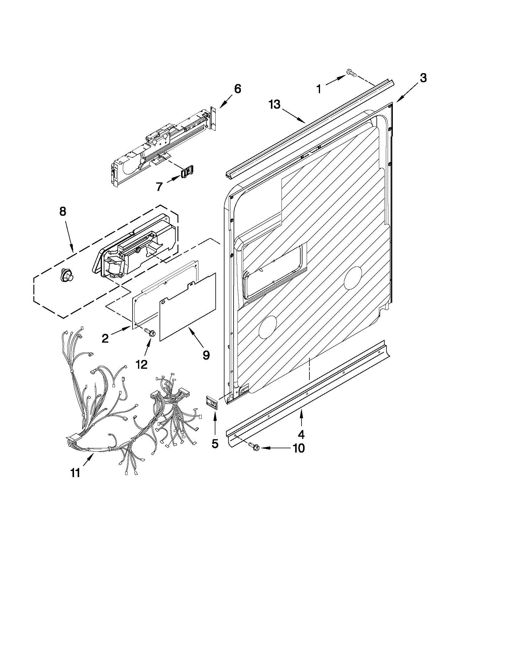 Maytag MDB8949SAB1 inner door parts diagram