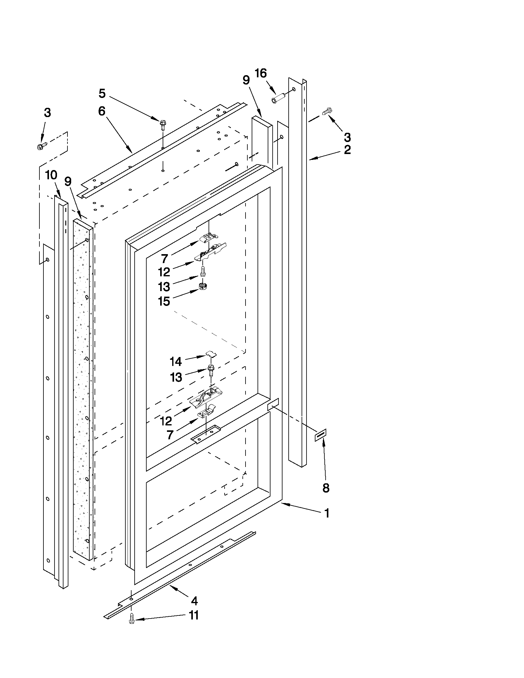 Jenn-Air JF42SSFXDA00 cabinet and breaker trim parts diagram