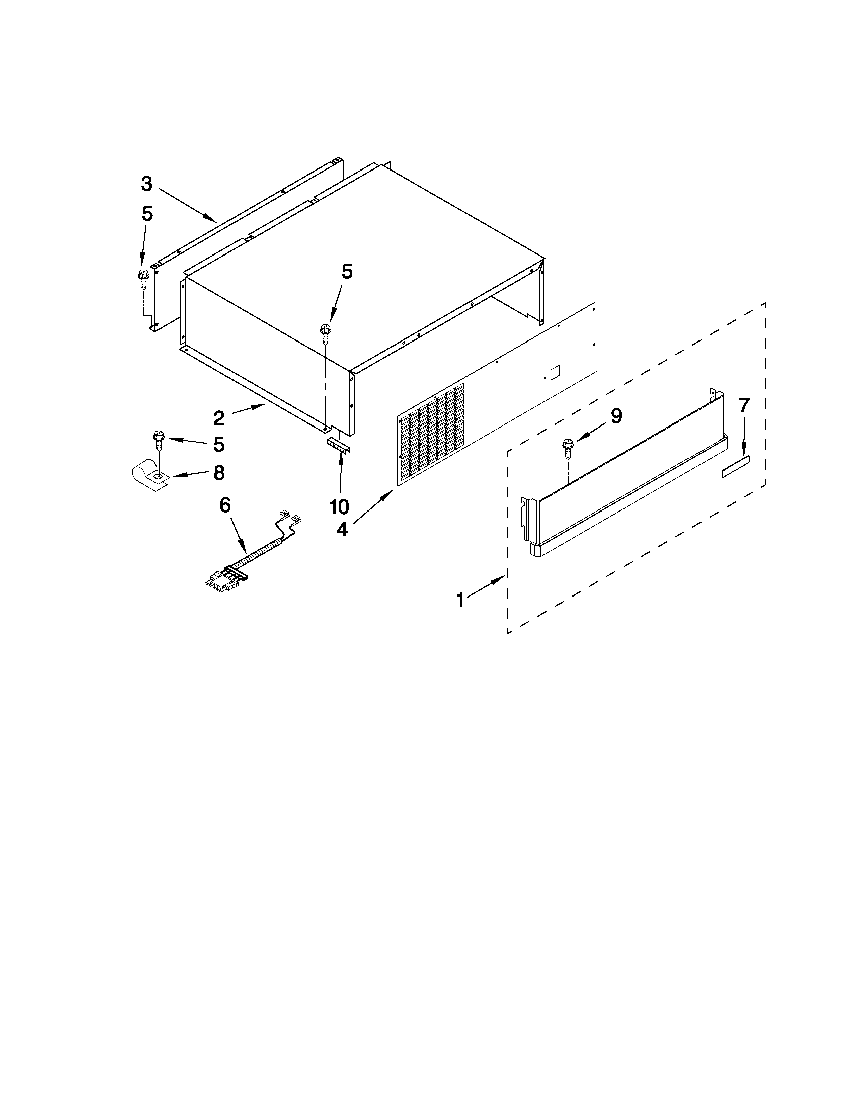 Jenn-Air JF42SSFXDA00 top grille and unit cover parts diagram