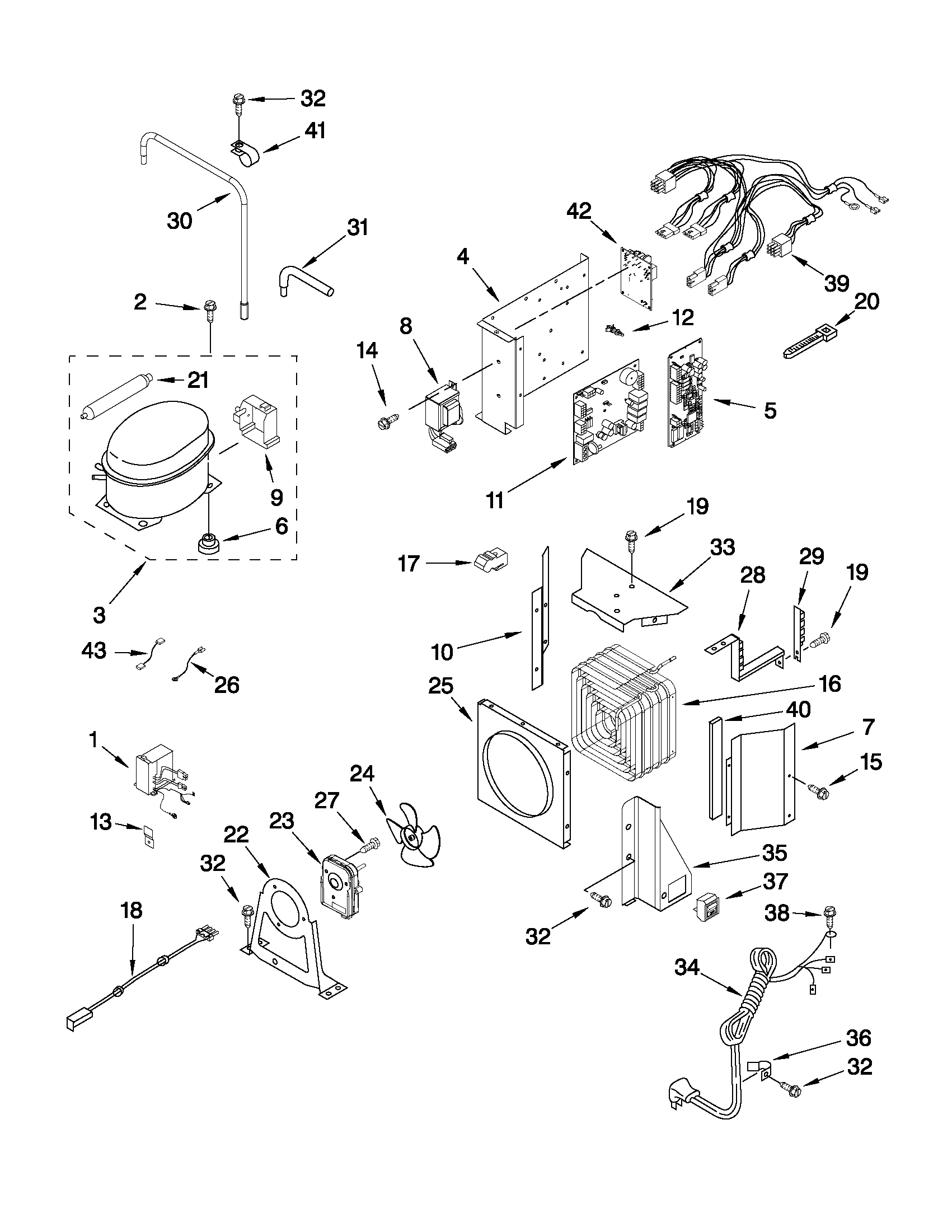 Jenn-Air JF42SSFXDA00 upper unit parts diagram