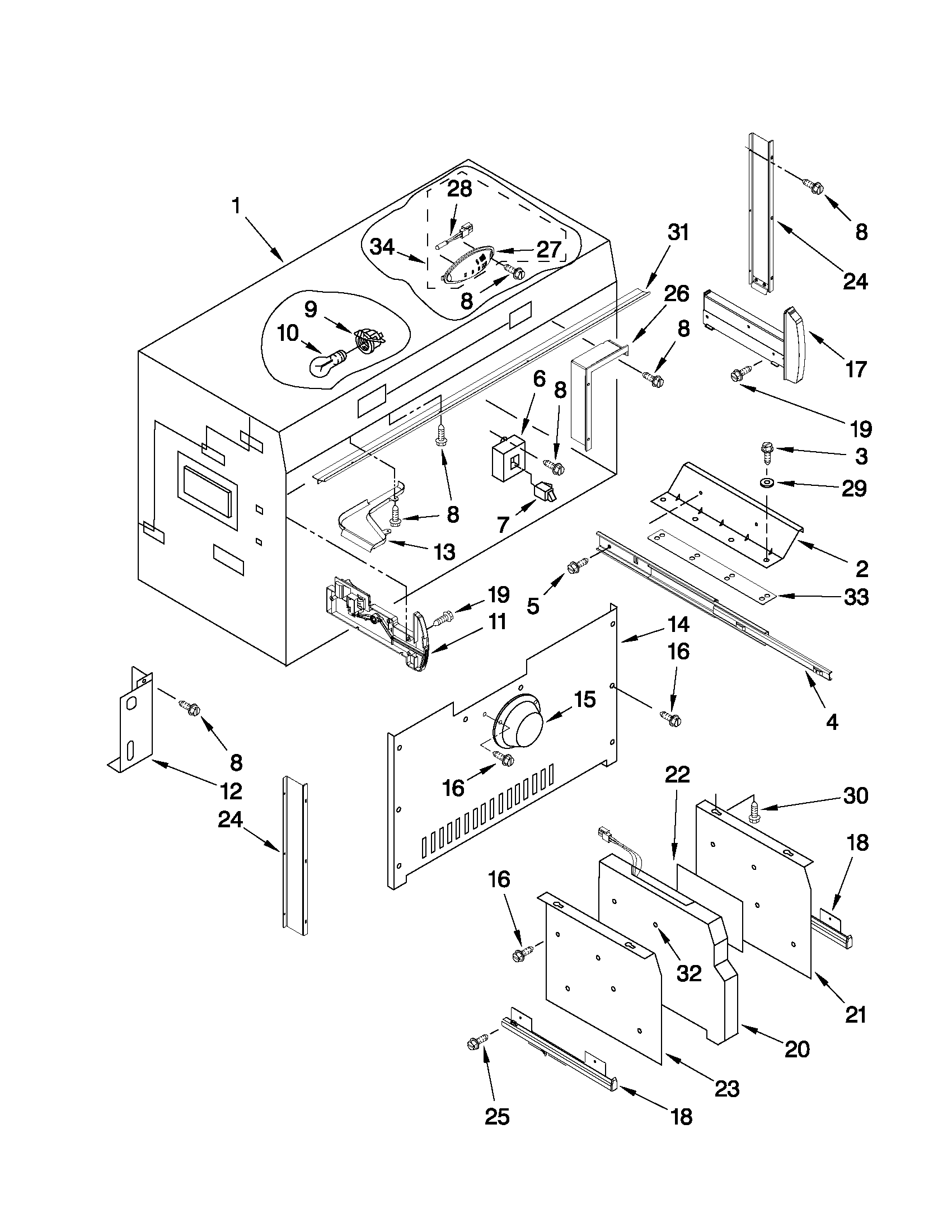 Jenn-Air JB36NXFXLW03 freezer liner parts diagram