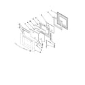 Whirlpool GSC309PVS02 oven door parts diagram
