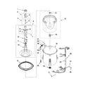 Whirlpool WTW4880AW0 basket and tub parts diagram