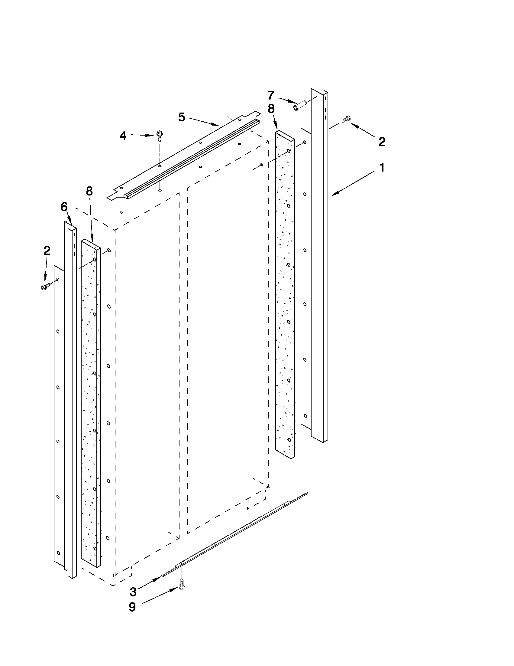 KitchenAid KSSC48QVS04 cabinet trim parts diagram