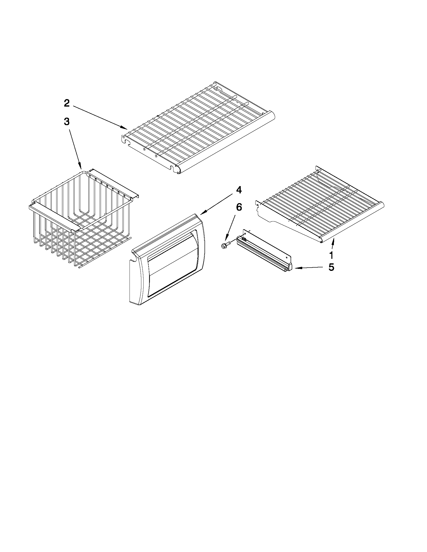 KitchenAid KSSC48QVS04 freezer shelf parts diagram