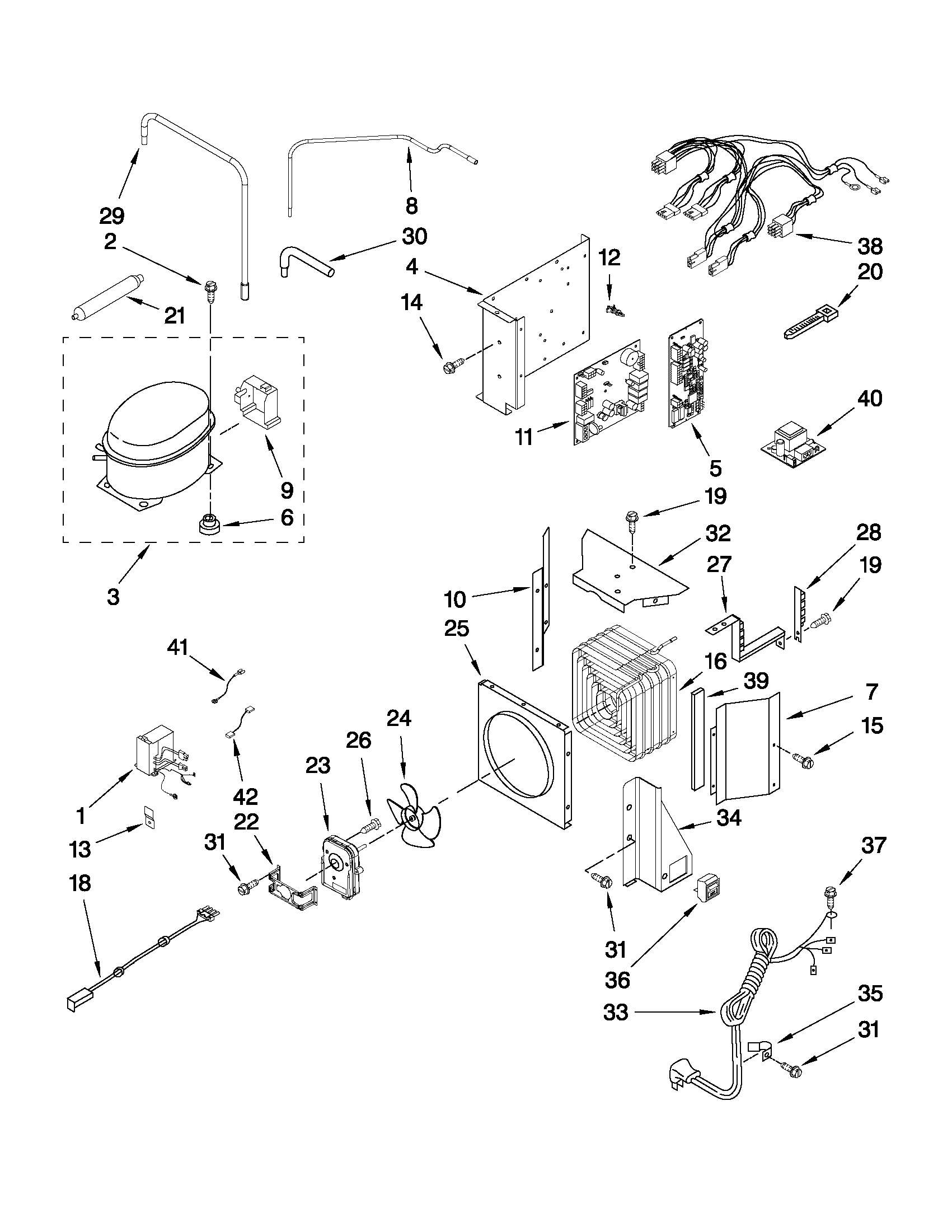 KitchenAid KSSC48QVS04 upper unit parts diagram