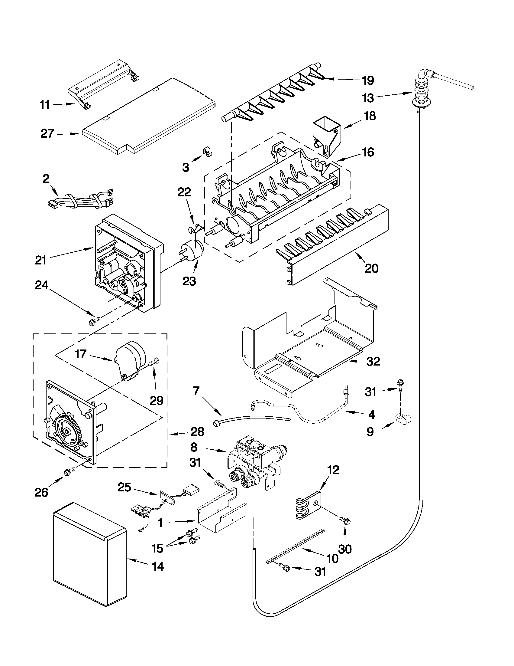 KitchenAid KSSC48QVS04 icemaker parts diagram