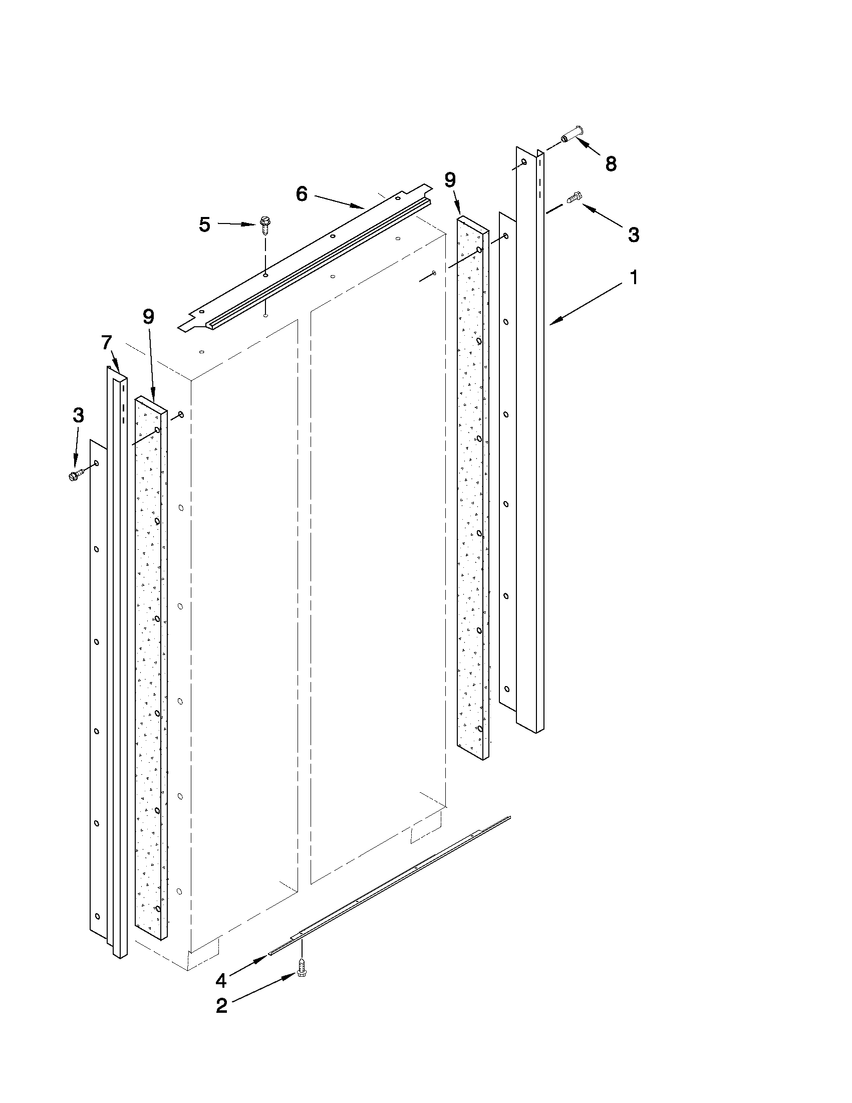 KitchenAid KSSC42QVS04 cabinet trim parts diagram