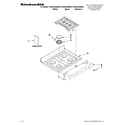 KitchenAid KGRS202BWH0 cooktop parts diagram