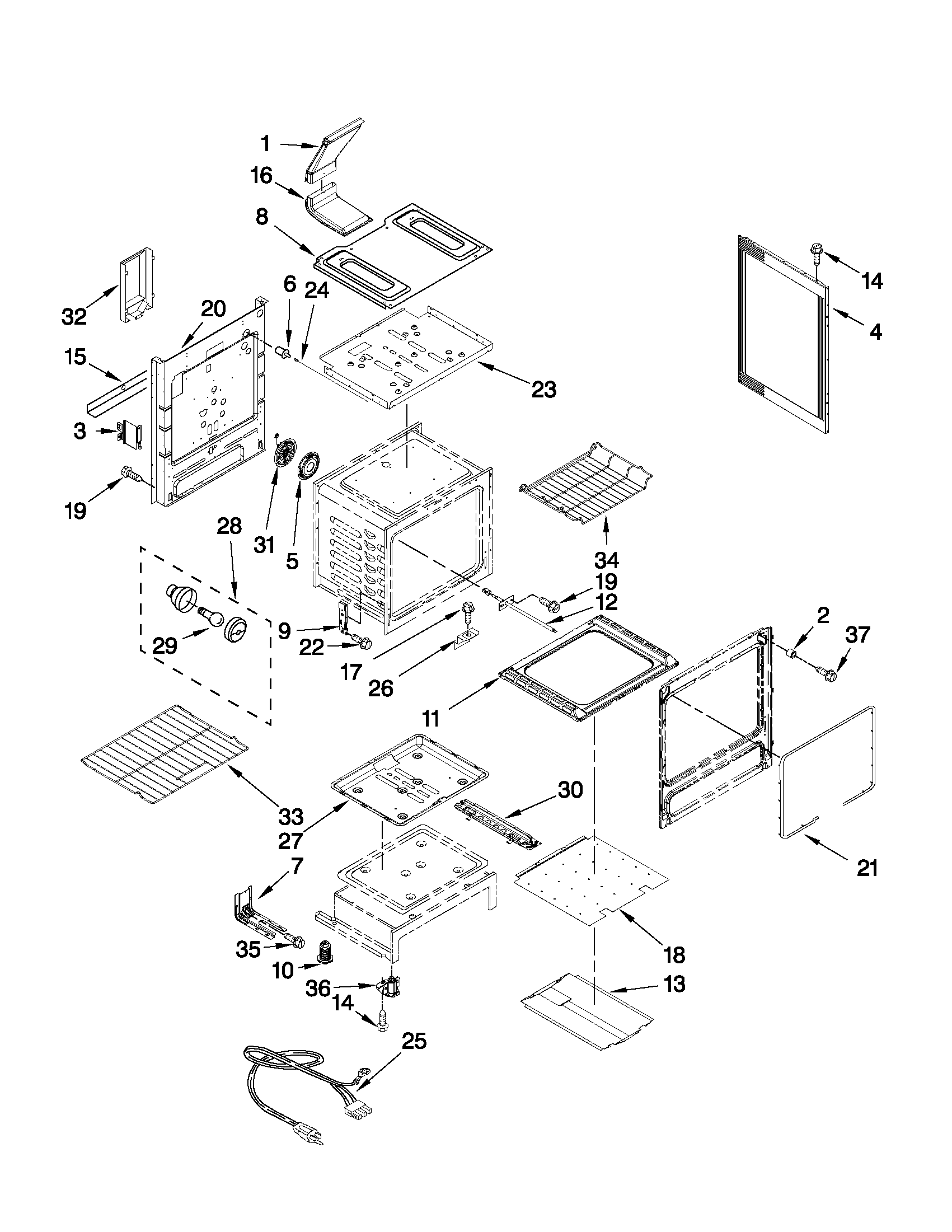 KitchenAid KGRS202BBL0 chassis parts diagram