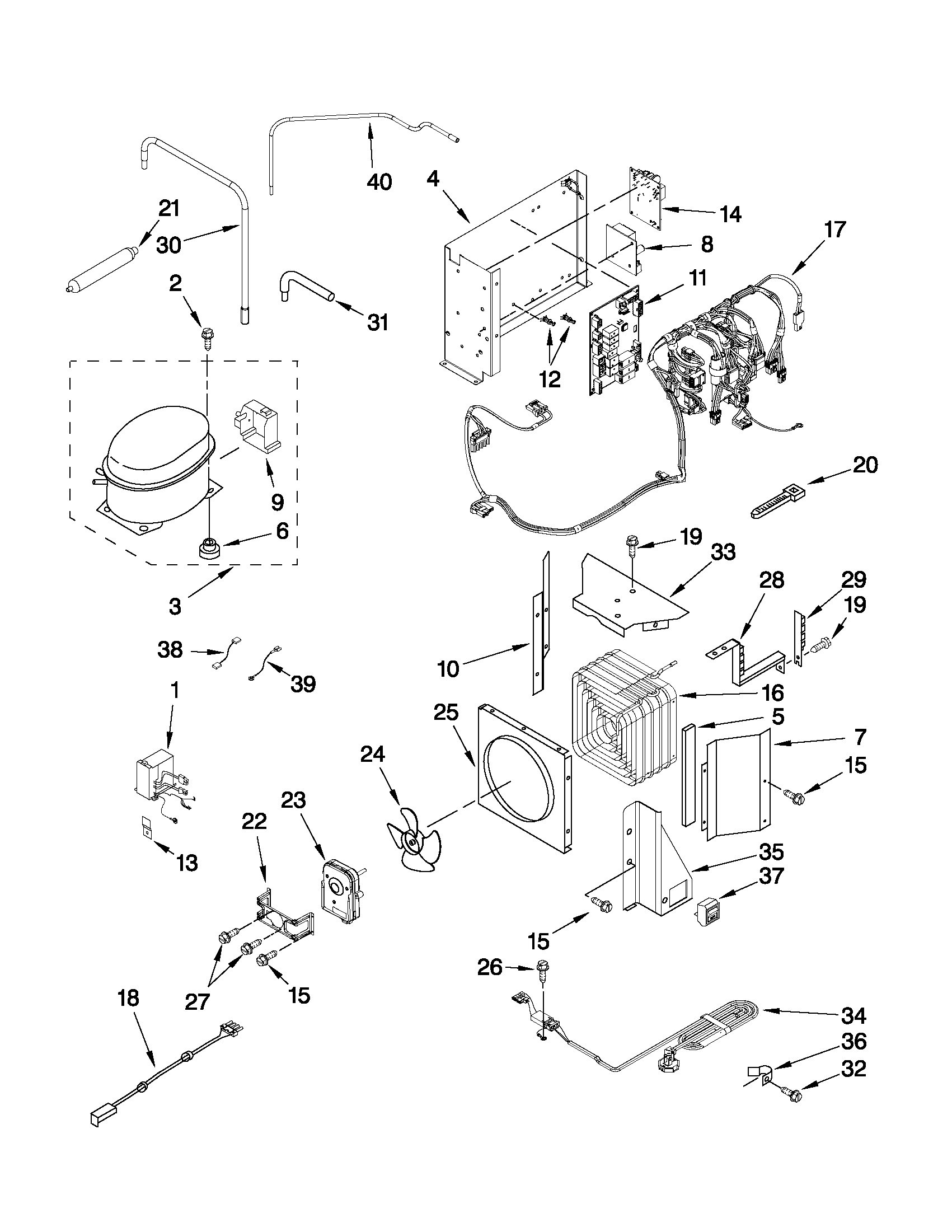 KitchenAid KSSO42FTX16 upper unit parts diagram