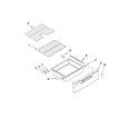Amana AER5845QAF17 drawer and rack parts diagram