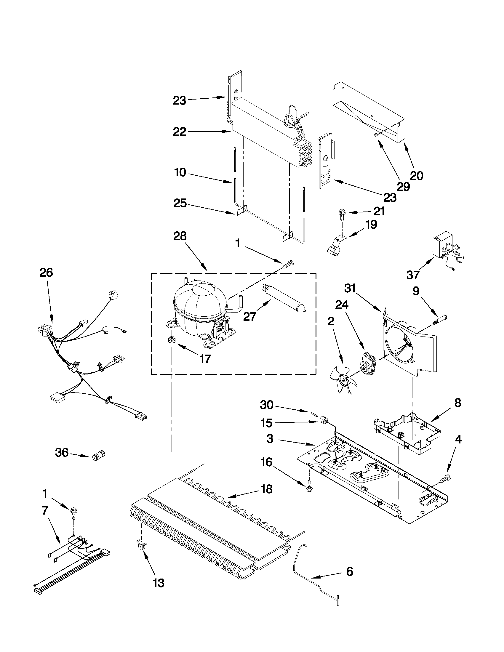 Jenn-Air JFX2597AEP0 unit parts diagram