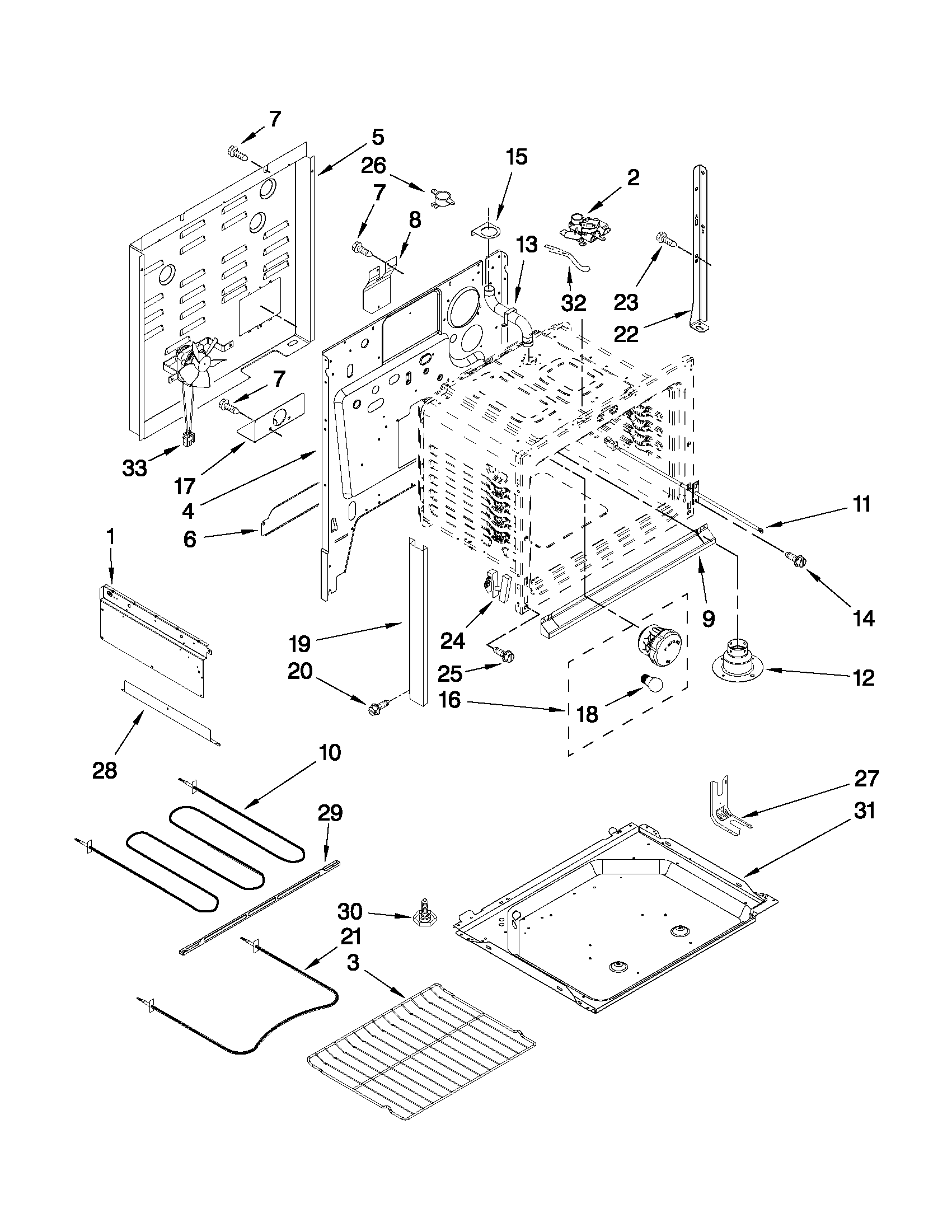 Whirlpool WDE350LVT01 chassis parts diagram