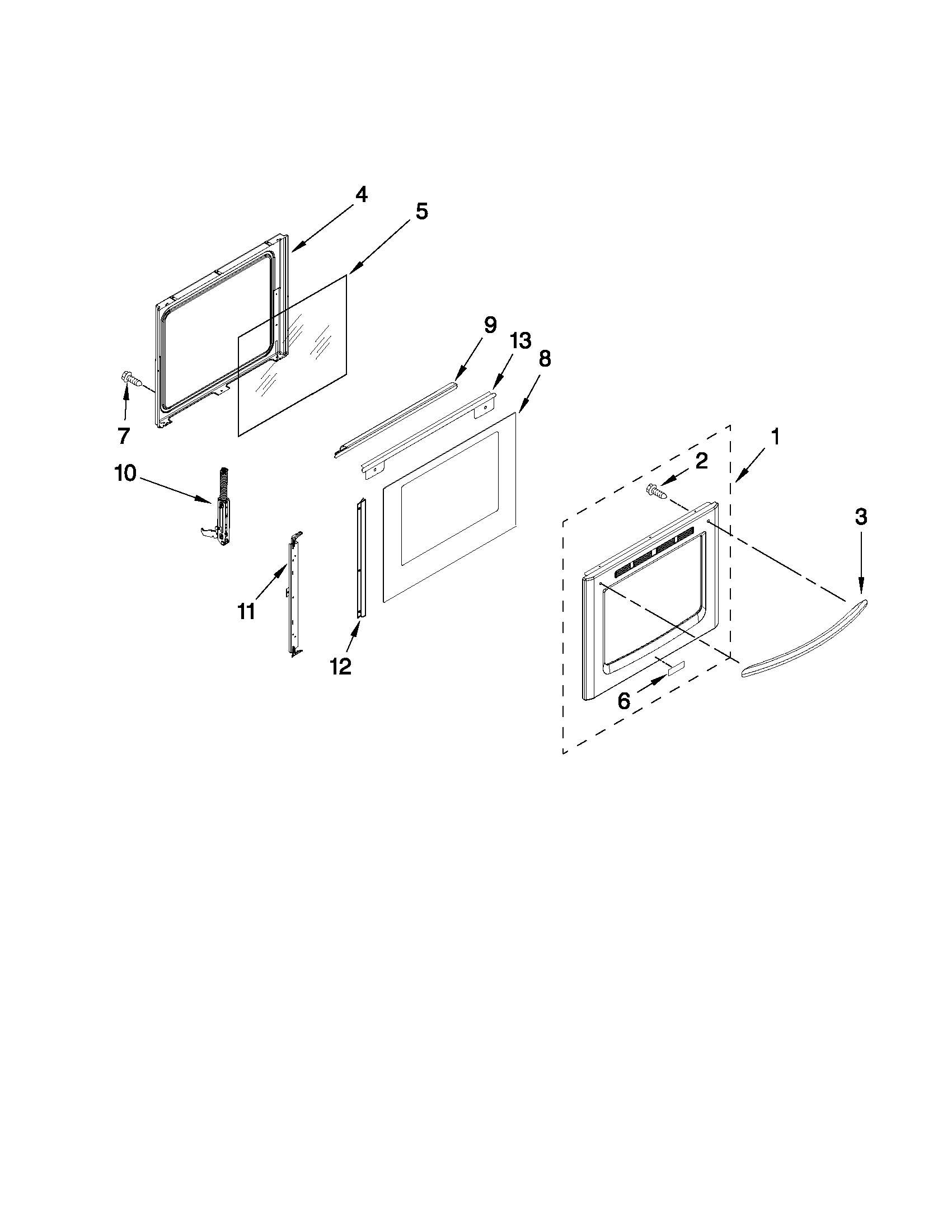 KitchenAid YKIRS608BSS0 door parts diagram