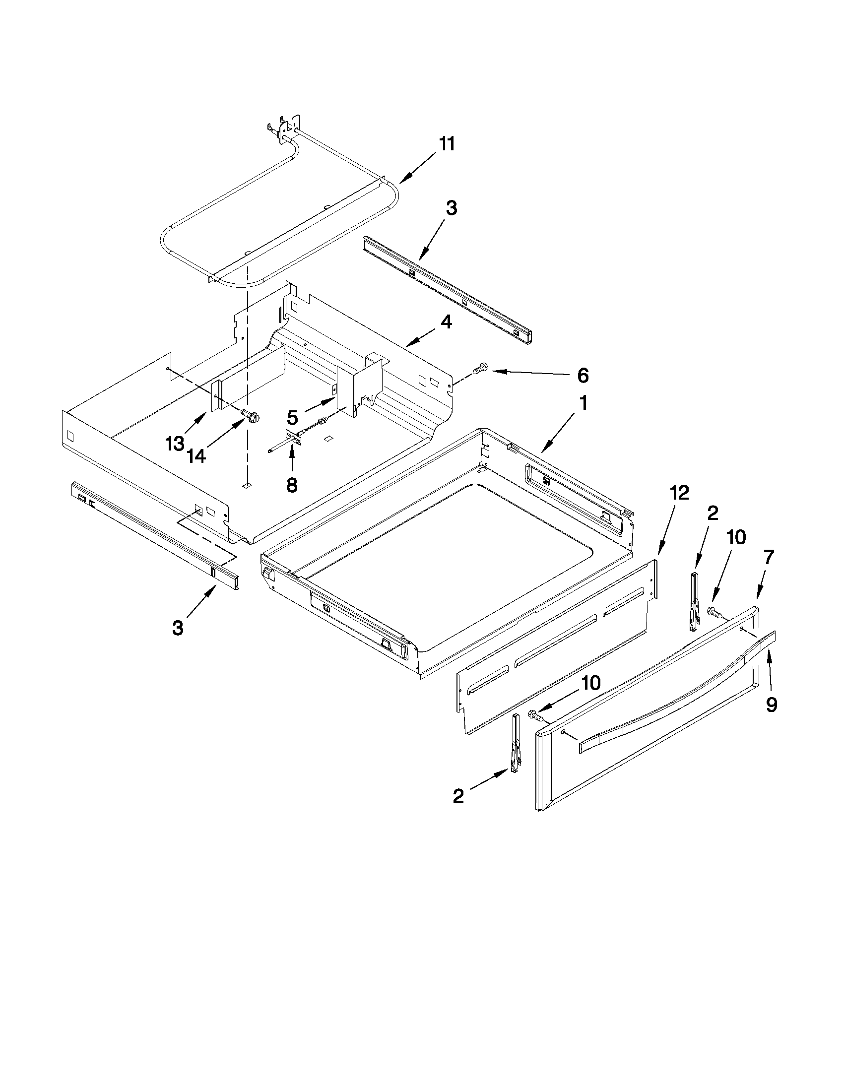 KitchenAid YKIRS608BSS0 drawer parts diagram