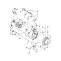 Whirlpool WFW96HEAU0 tub and basket parts diagram