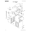 Maytag 7MMVWC310YW1 top and cabinet parts diagram