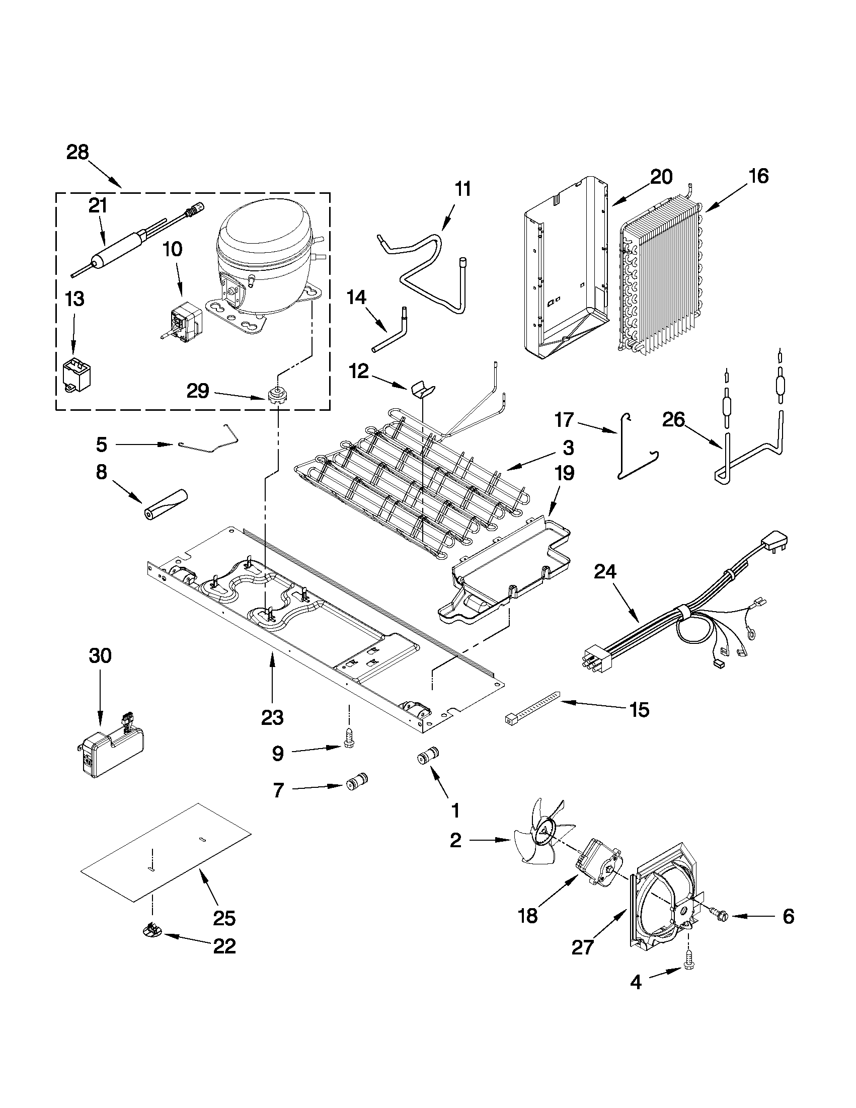 Whirlpool 5WSC20CAYY00 unit parts diagram