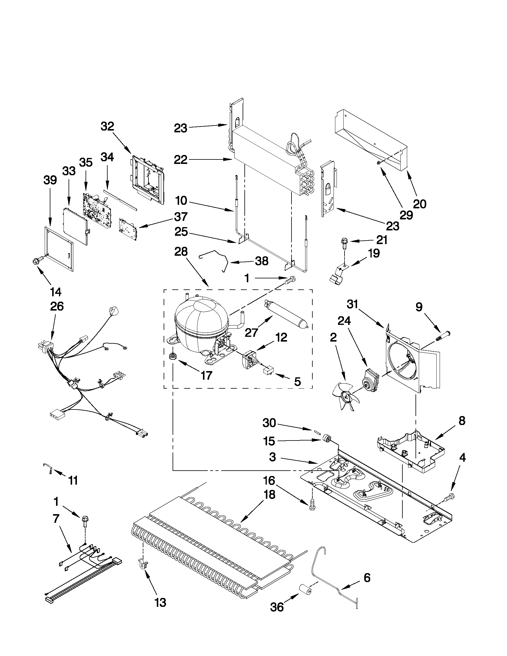 Jenn-Air JFC2290VPY4 unit parts diagram