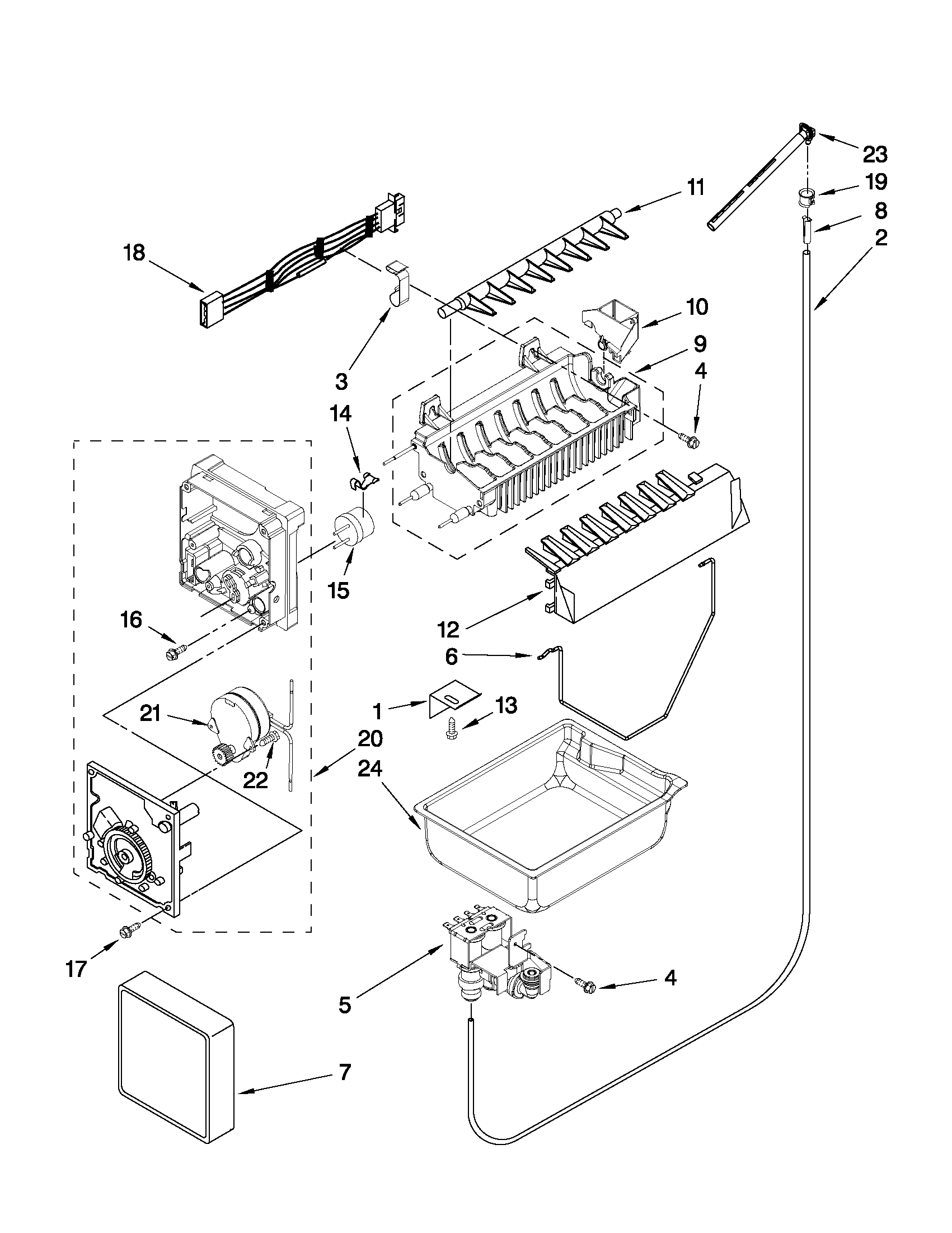 Jenn-Air JFC2290VPY4 icemaker parts diagram