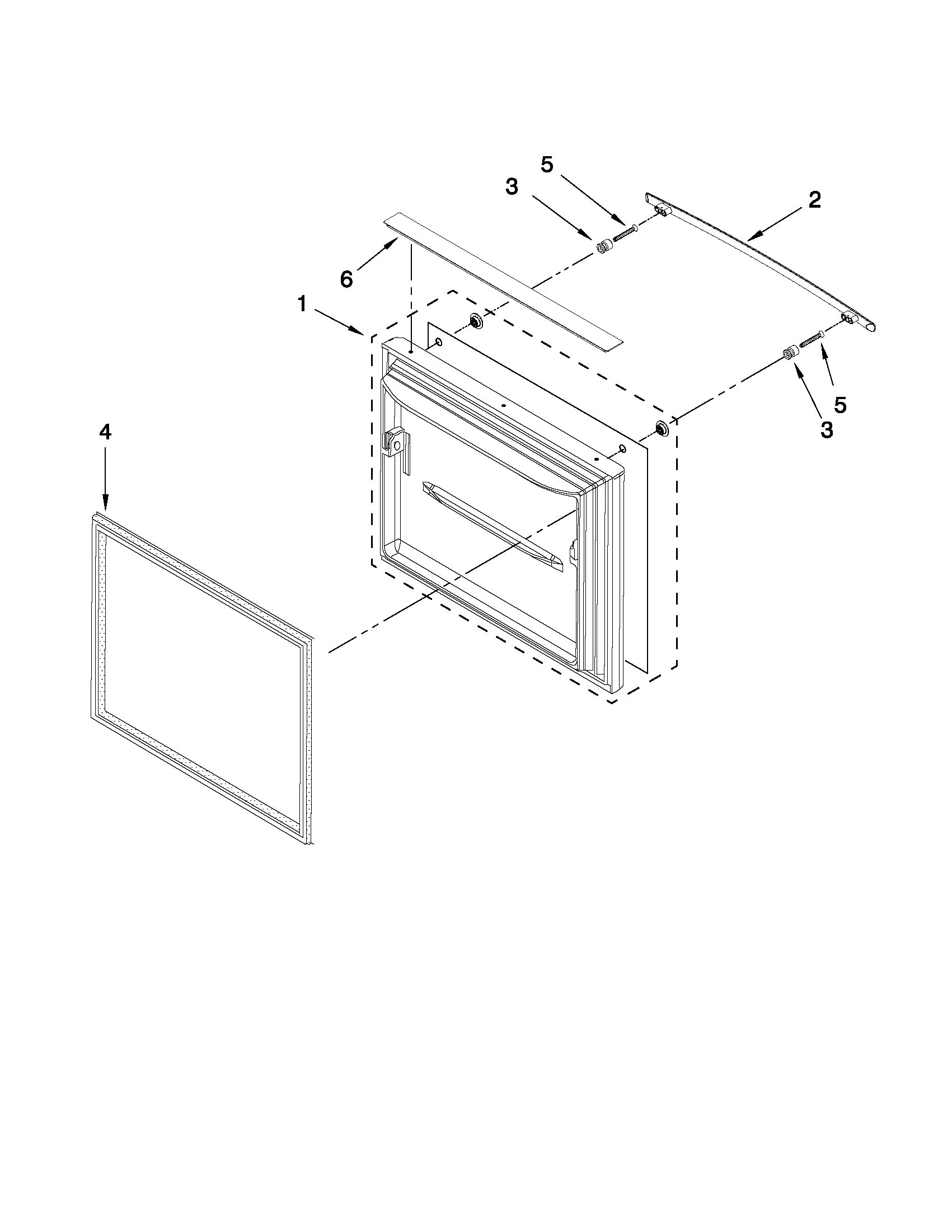 Jenn-Air JFC2290VPY4 freezer door parts diagram
