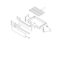 Whirlpool YWFE366LVB0 drawer & broiler parts diagram