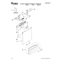 Whirlpool WDF750SAYM0 door and panel parts diagram