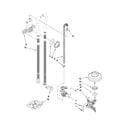 Whirlpool WDF750SAYW0 fill, drain and overfill parts diagram