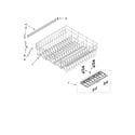 Whirlpool WDF750SAYM0 upper rack and track parts diagram