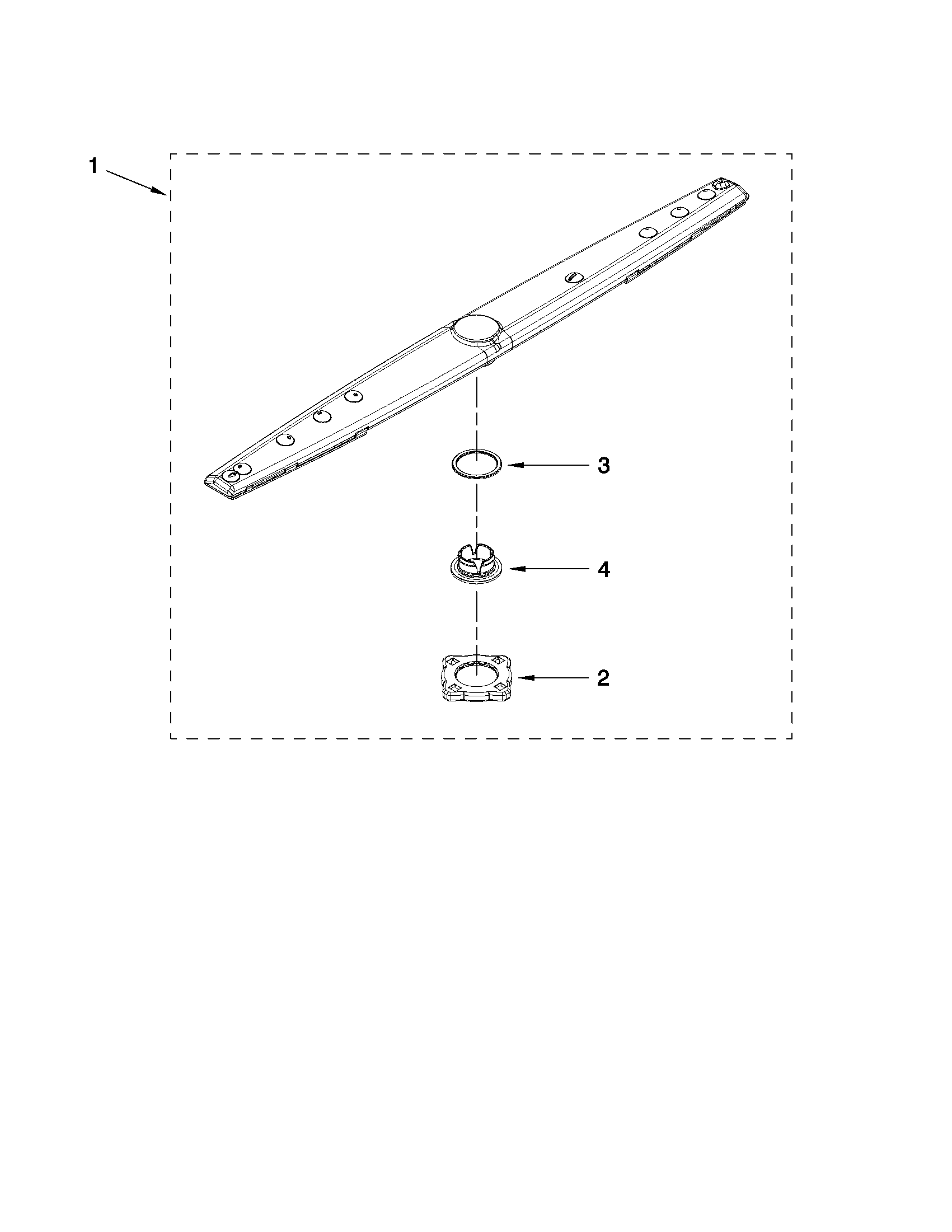 Whirlpool WDT910SAYM0 lower washarm parts diagram