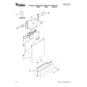 Whirlpool WDF780SLYW0 door and panel parts diagram