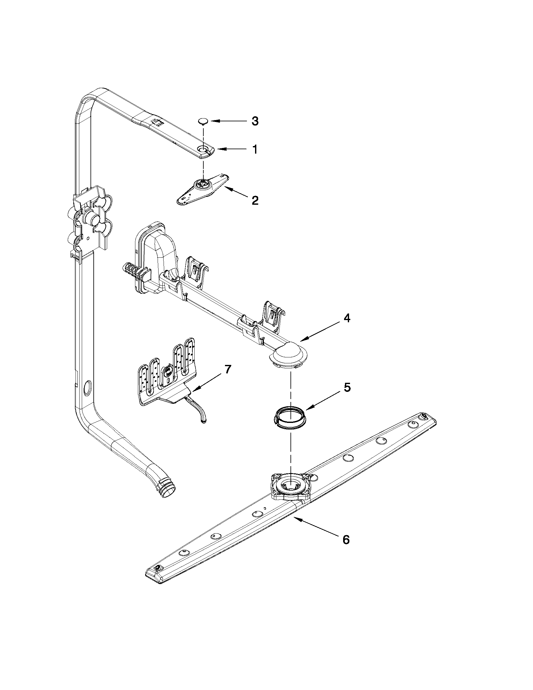 Whirlpool WDT910SSYM0 upper wash and rinse parts diagram