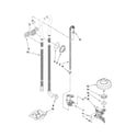 Whirlpool WDF775SAYW0 fill, drain and overfill parts diagram