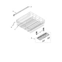 Whirlpool WDF775SAYW0 upper rack and track parts diagram