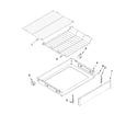 Whirlpool WFG540H0AH0 drawer & broiler parts diagram